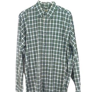 USA L.L Bean Men's Button Front Shirt Green Size L